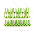 Anodized aluminum hex socket screw